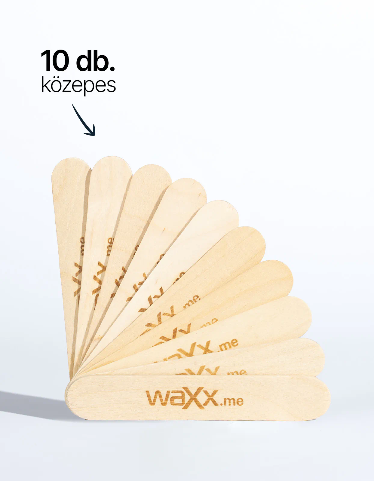 Közepes fa spatulák - 10 db.